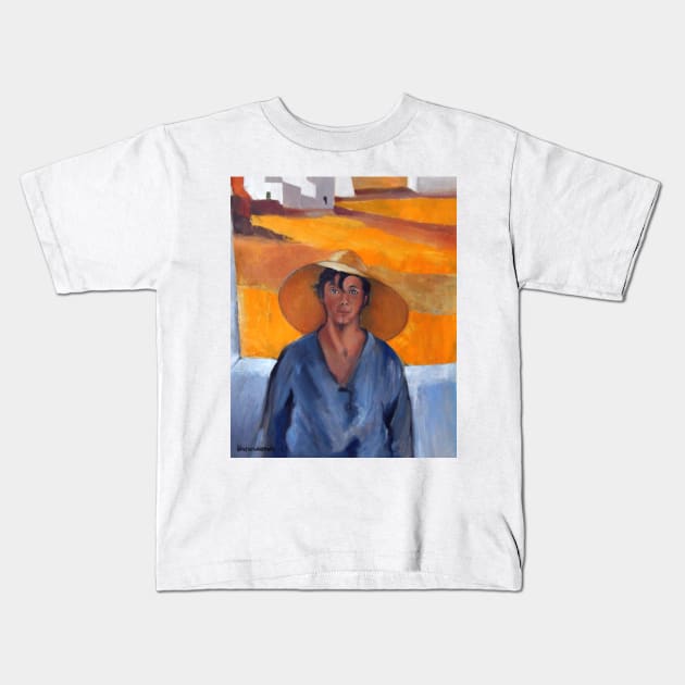 The Straw Hat - after Nikolaos Lytras Kids T-Shirt by KostasK